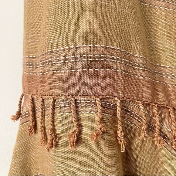 Striped Empire Waist Ruffle Fringe Hem Dress Size XS - Picture 5 of 9